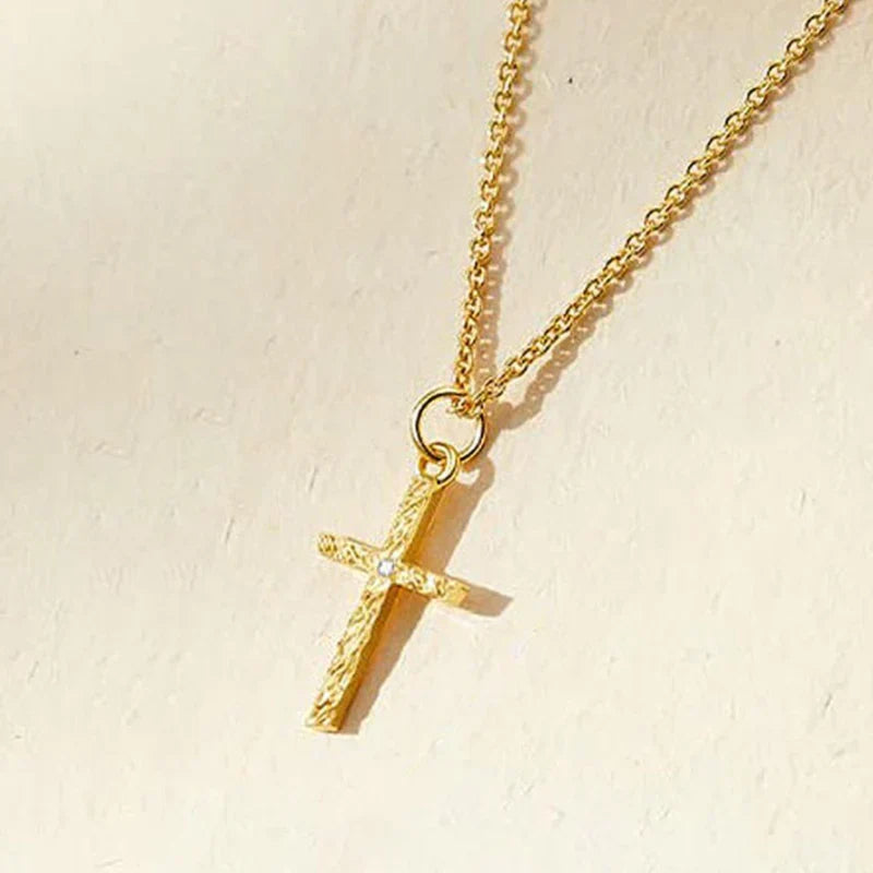Komplet naszyjników Cross Initial | Złoto