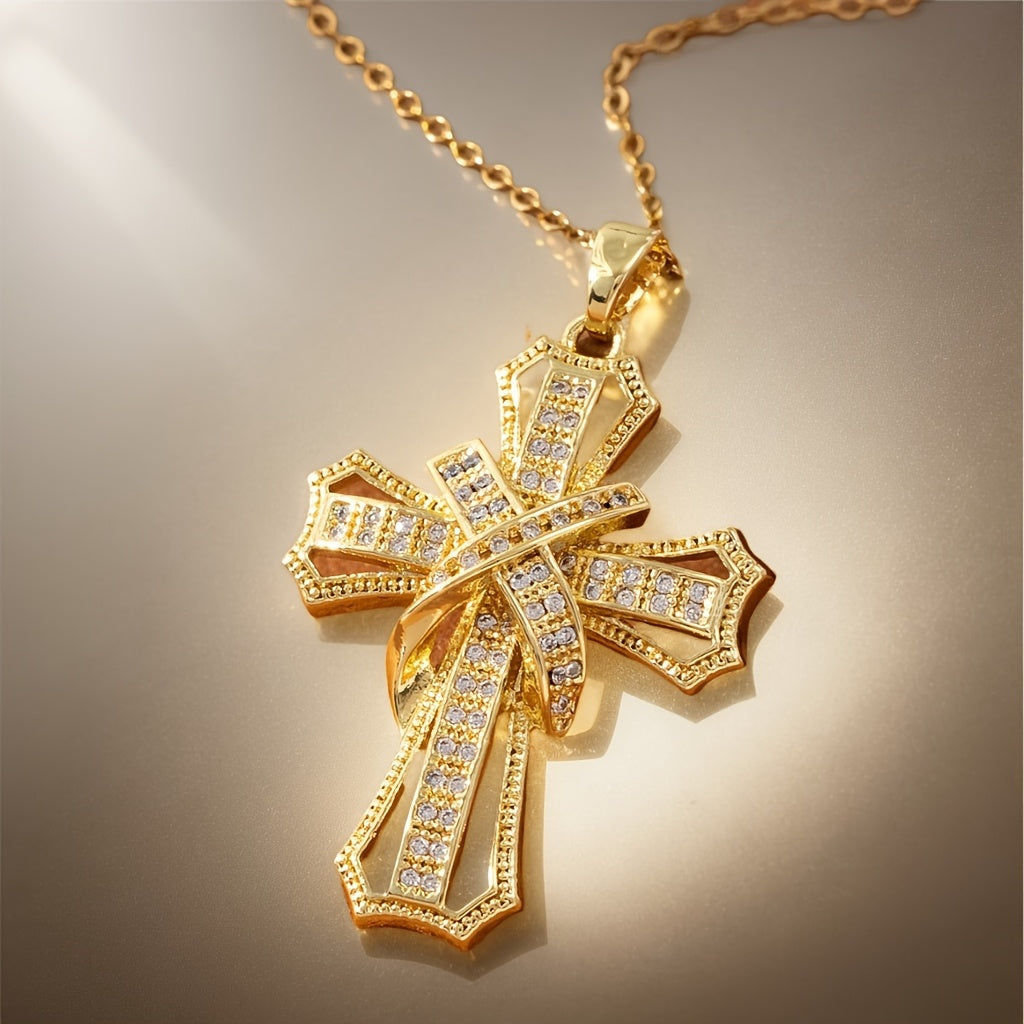 Naszyjnik promienny Cross | Złoto