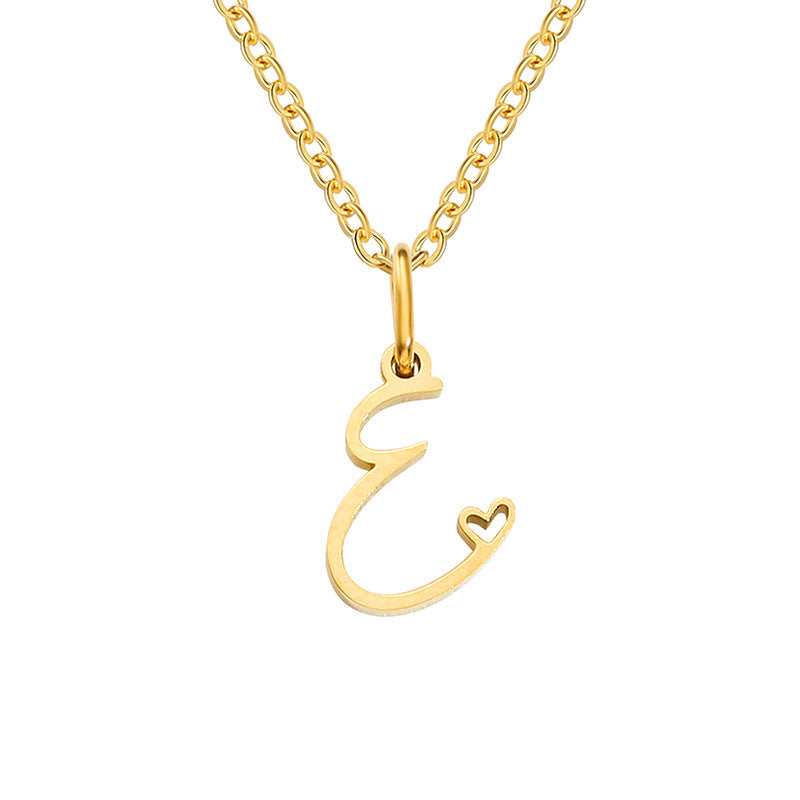 Naszyjnik Heart Initial | Złoto