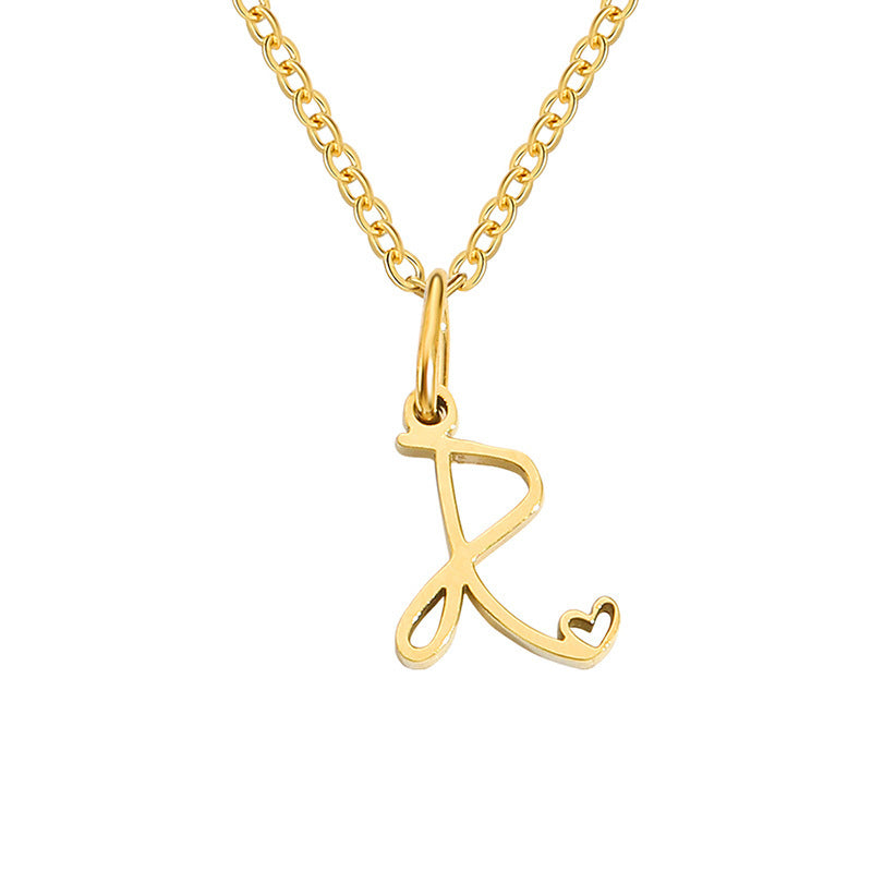 Naszyjnik Heart Initial | Złoto