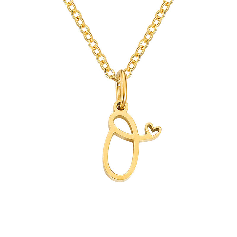 Naszyjnik Heart Initial | Złoto