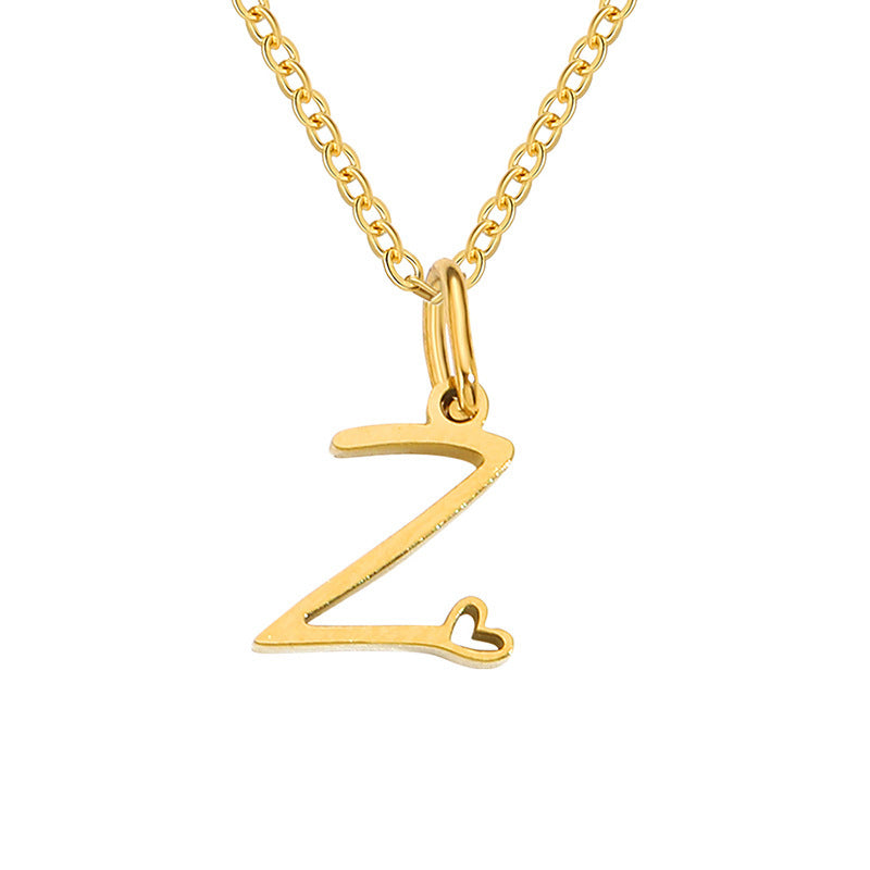 Naszyjnik Heart Initial | Złoto