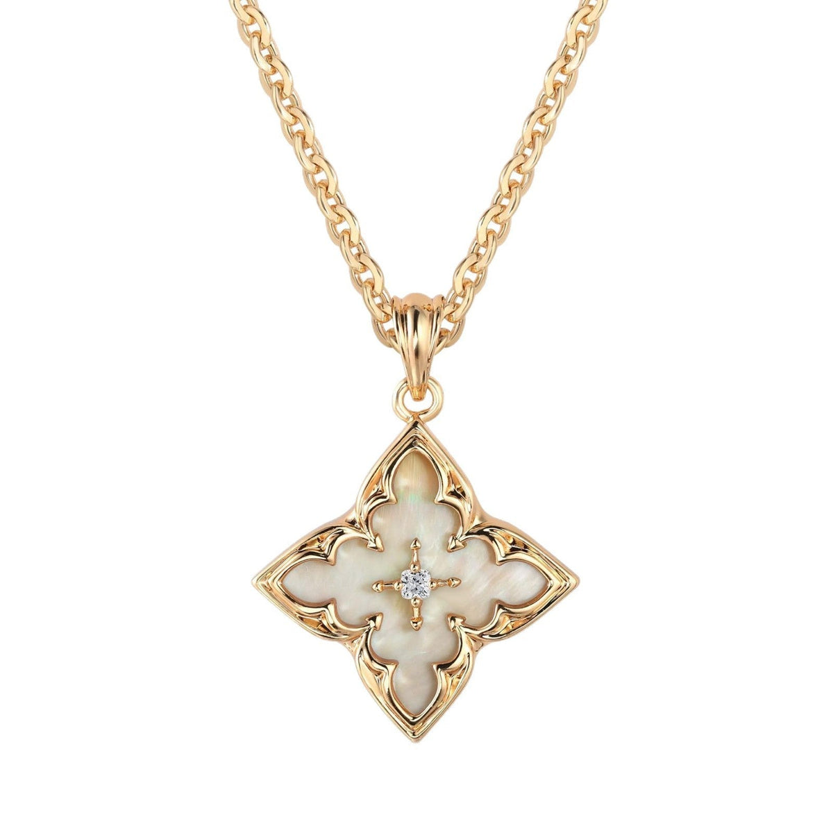Naszyjnik Brown Clover | Złoto