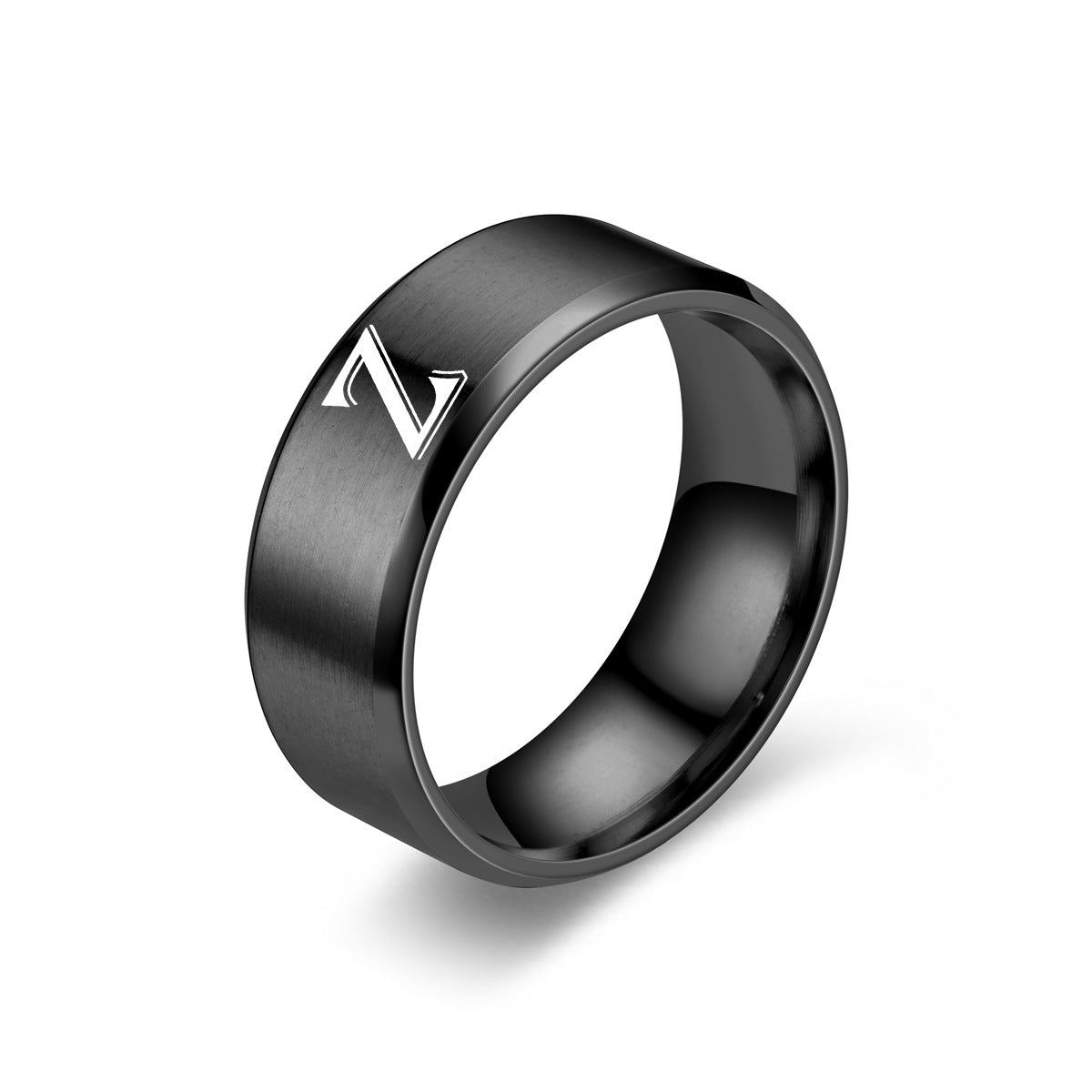 Pierścionek Obsidian Initial | czarny Finish