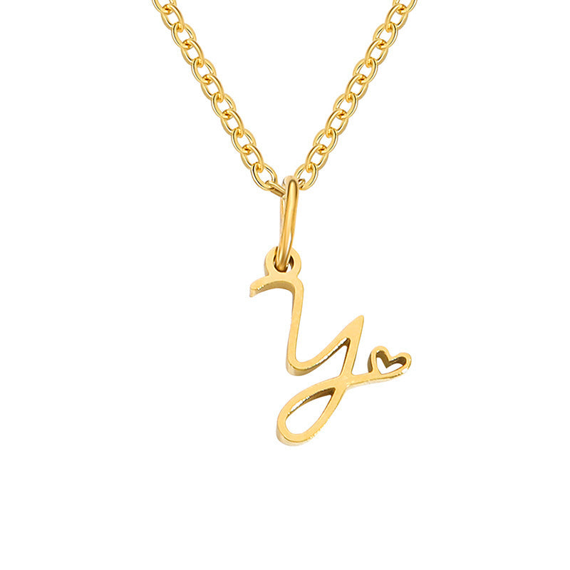 Naszyjnik Heart Initial | Złoto