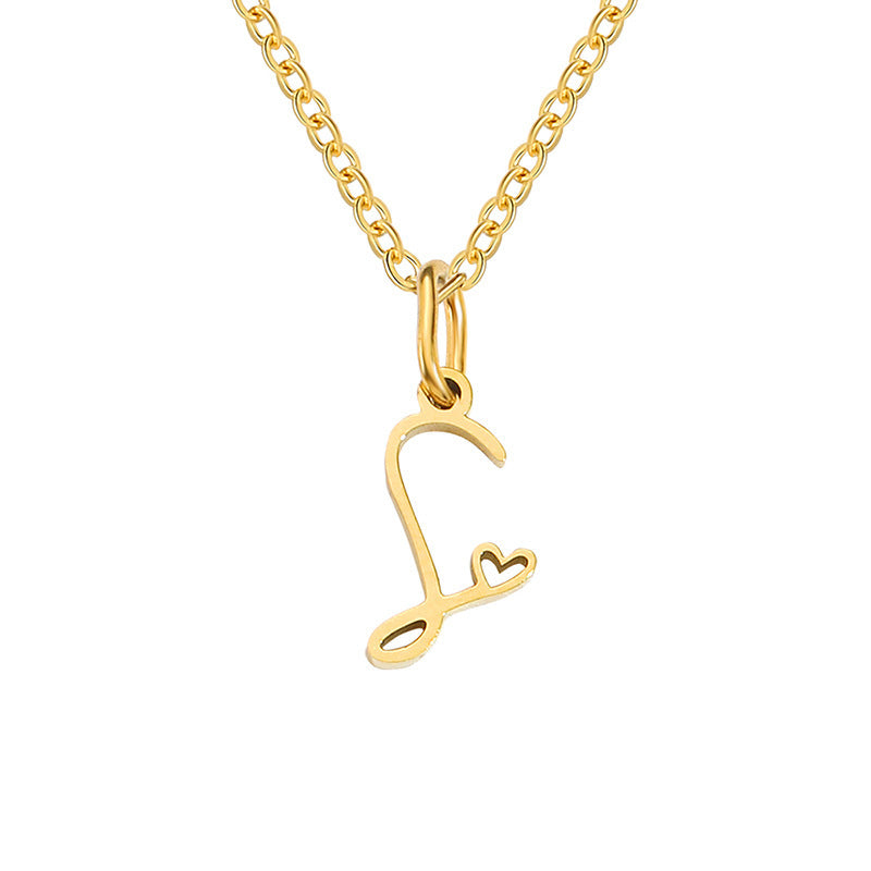 Naszyjnik Heart Initial | Złoto