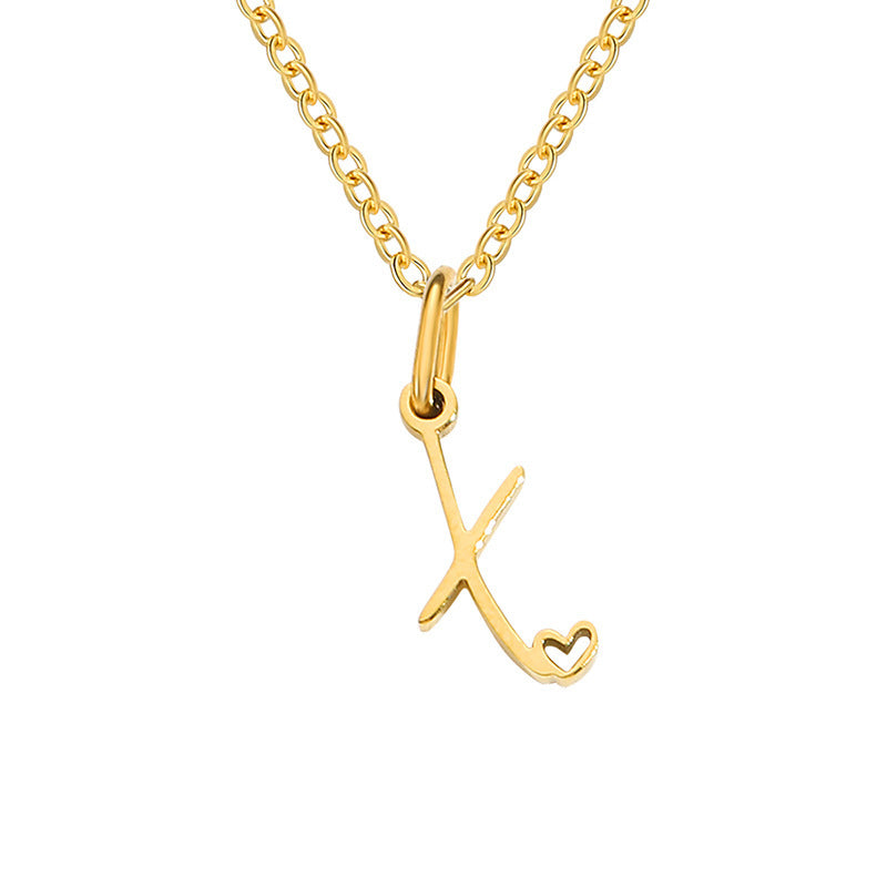 Naszyjnik Heart Initial | Złoto