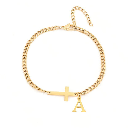 Bransoletka Initial Cross | Złoto