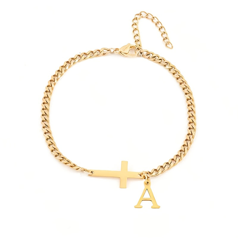 Bransoletka Initial Cross | Złoto