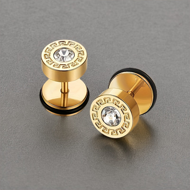 Kolczyki wkrętki Theron Keyline | Złoto
