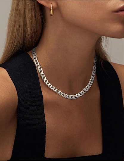 Naszyjnik masywny kubański ogniwowy | Złoto