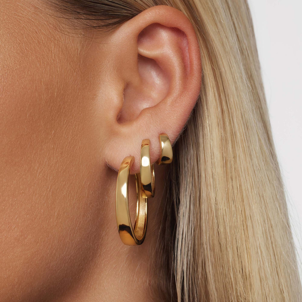 Kolczyki koła Gia efektowne | Złoto