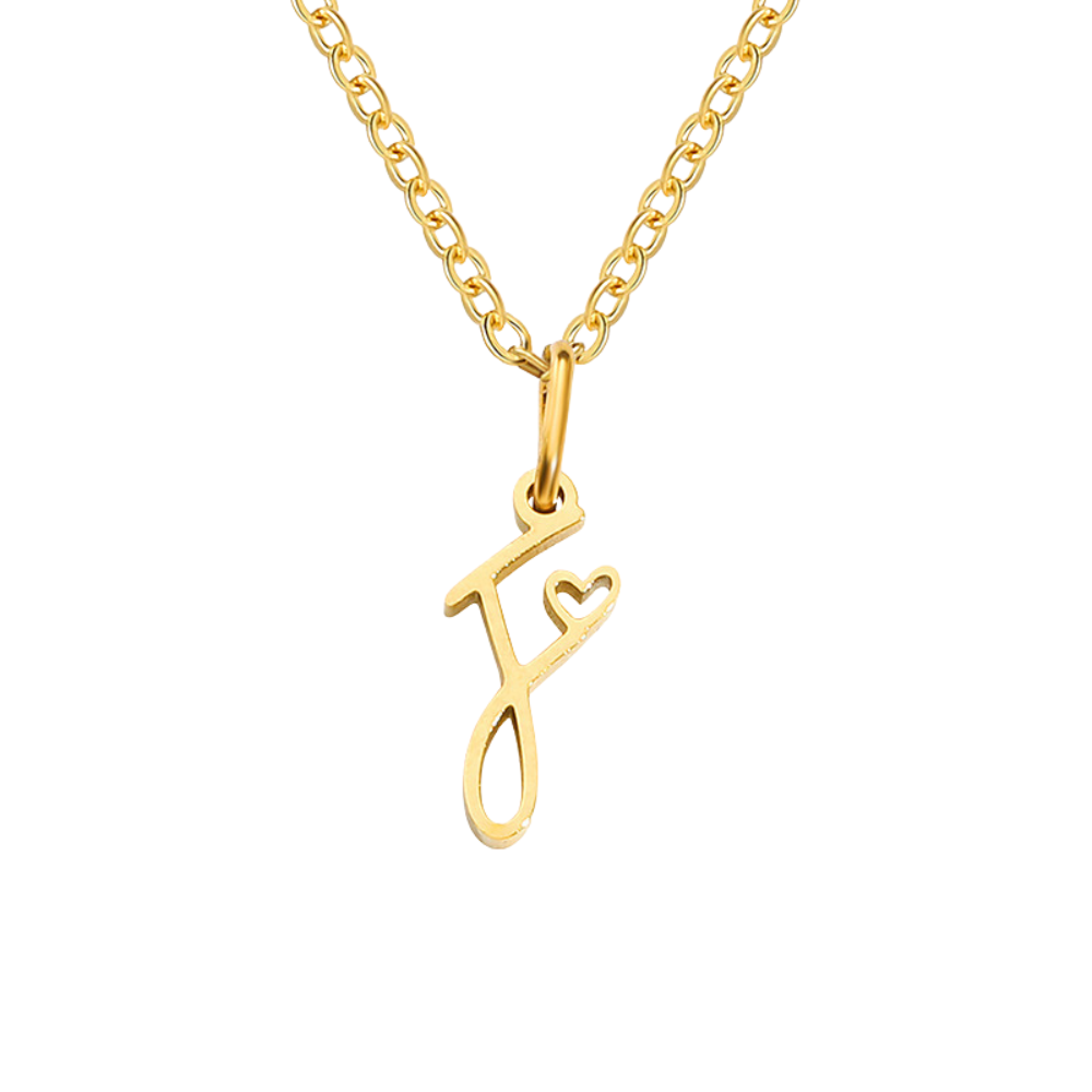 Naszyjnik Heart Initial | Złoto