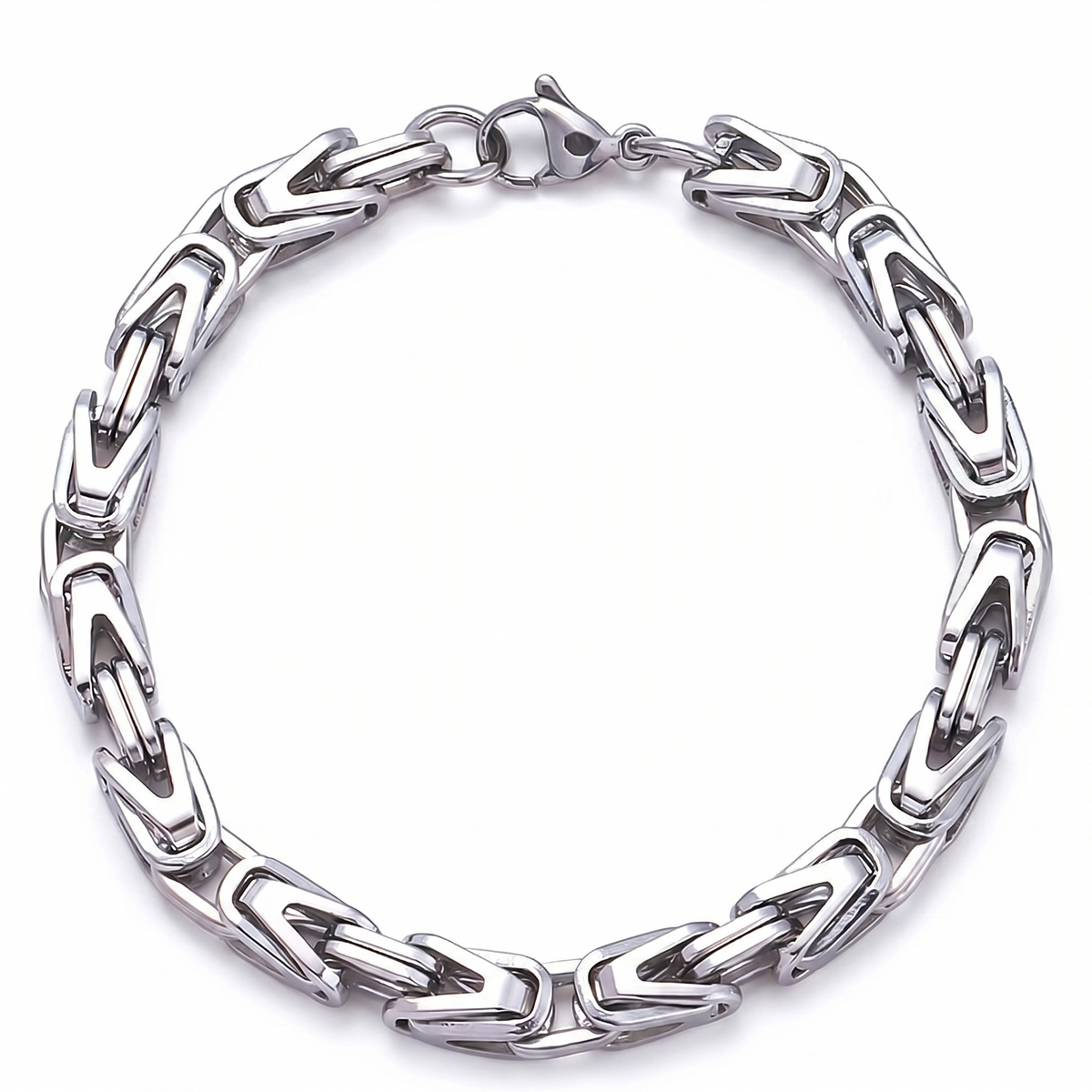 Bransoletka Lucian Crown ogniwowa | Białe złoto