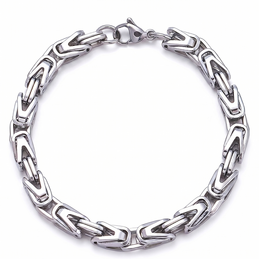 Bransoletka Lucian Crown ogniwowa | Białe złoto
