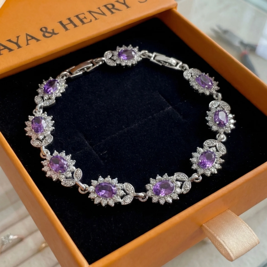 Bransoletka Iridessa Violetthorn | Białe złoto