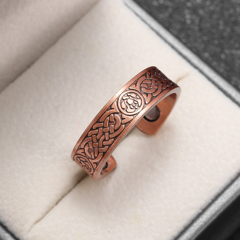 Pierścionek Runic Weave miedziany