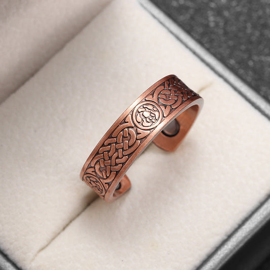 Pierścionek Runic Weave miedziany