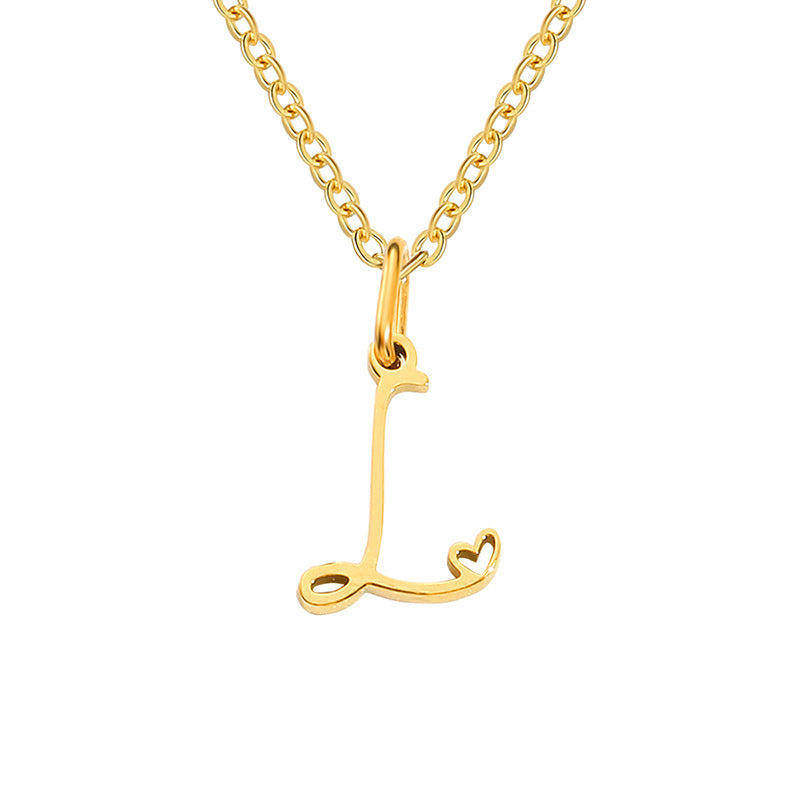 Naszyjnik Heart Initial | Złoto