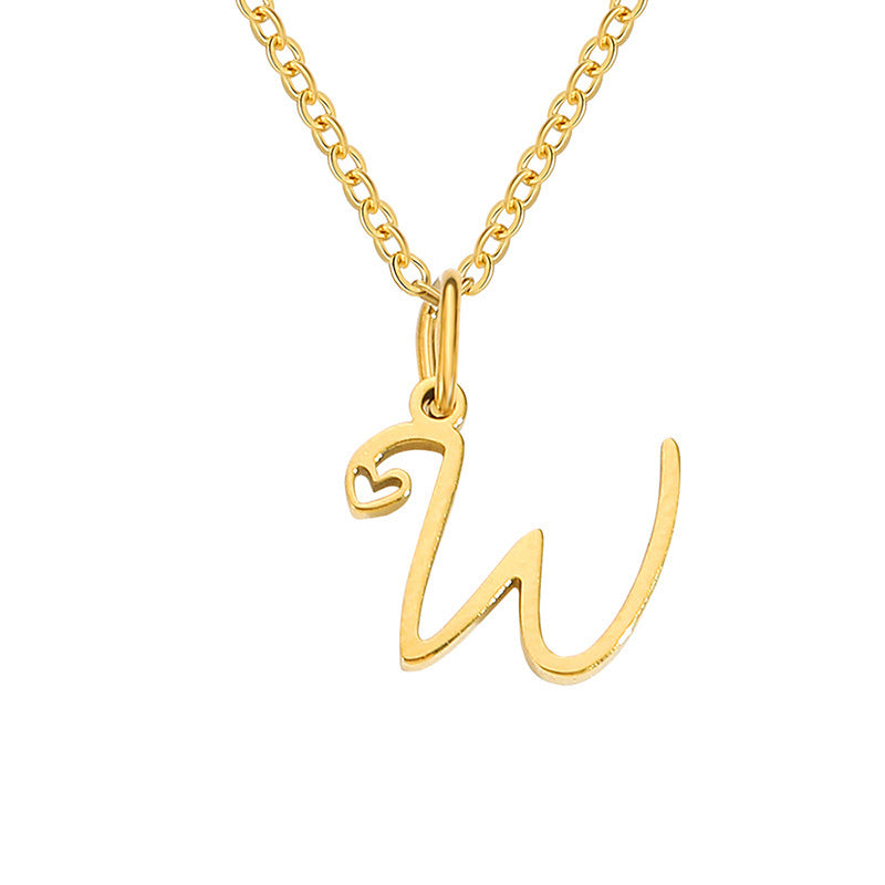 Naszyjnik Heart Initial | Złoto