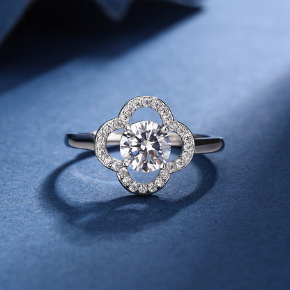 Komplet Aria Clover Charm | Białe złoto