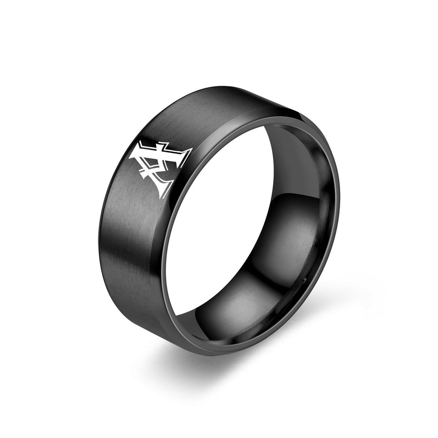 Pierścionek Obsidian Initial | czarny Finish