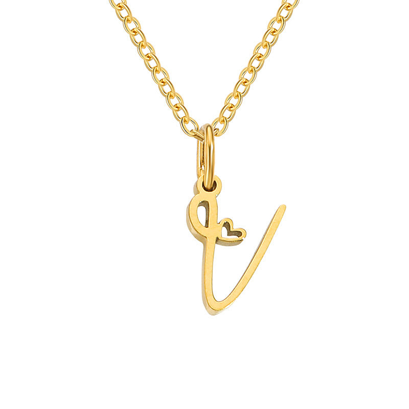 Naszyjnik Heart Initial | Złoto