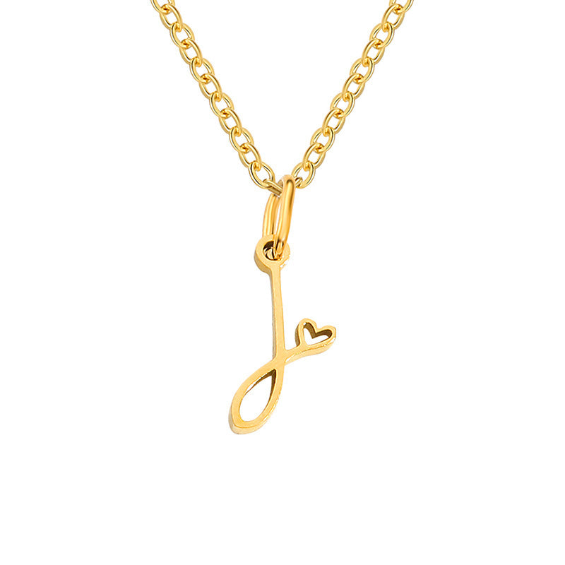 Naszyjnik Heart Initial | Złoto