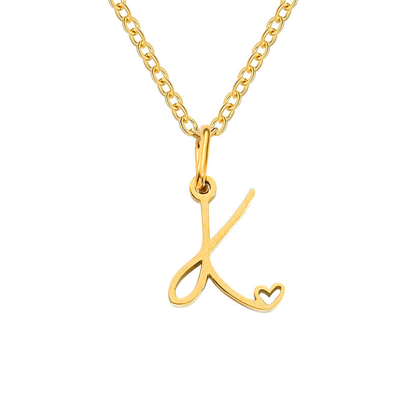 Naszyjnik Heart Initial | Złoto