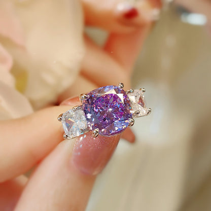 Komplet Adeline Violetta | Białe złoto