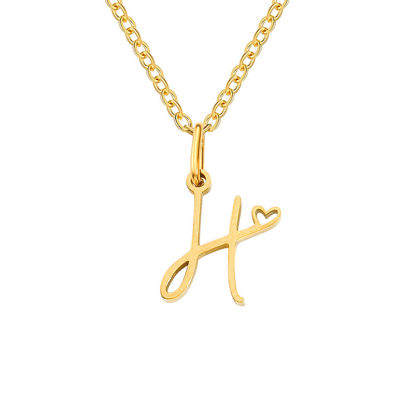 Naszyjnik Heart Initial | Złoto