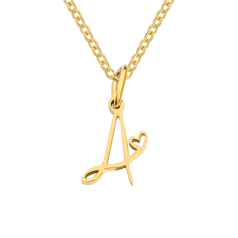 Naszyjnik Heart Initial | Złoto