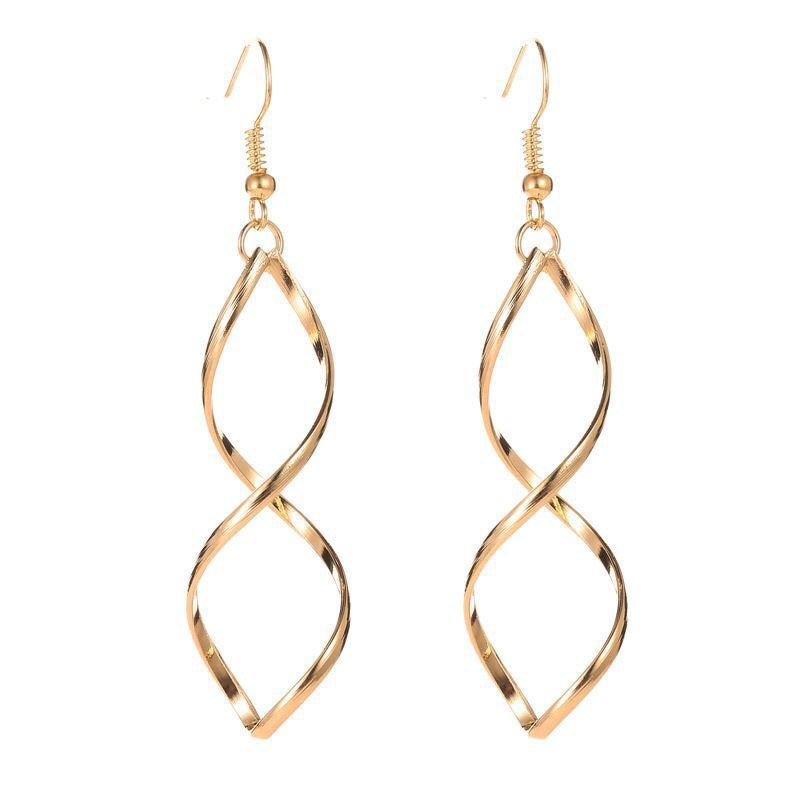 Kolczyki Spiral Dangle | Złoto