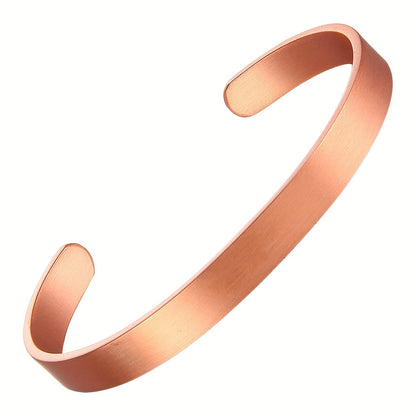 Bransoletka sztywna minimalistyczna miedziana