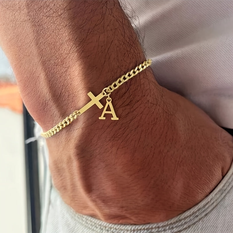 Bransoletka Initial Cross | Złoto