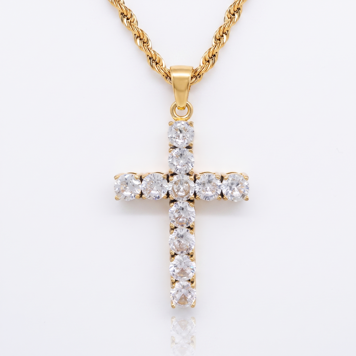 Naszyjnik Cross | Białe złoto