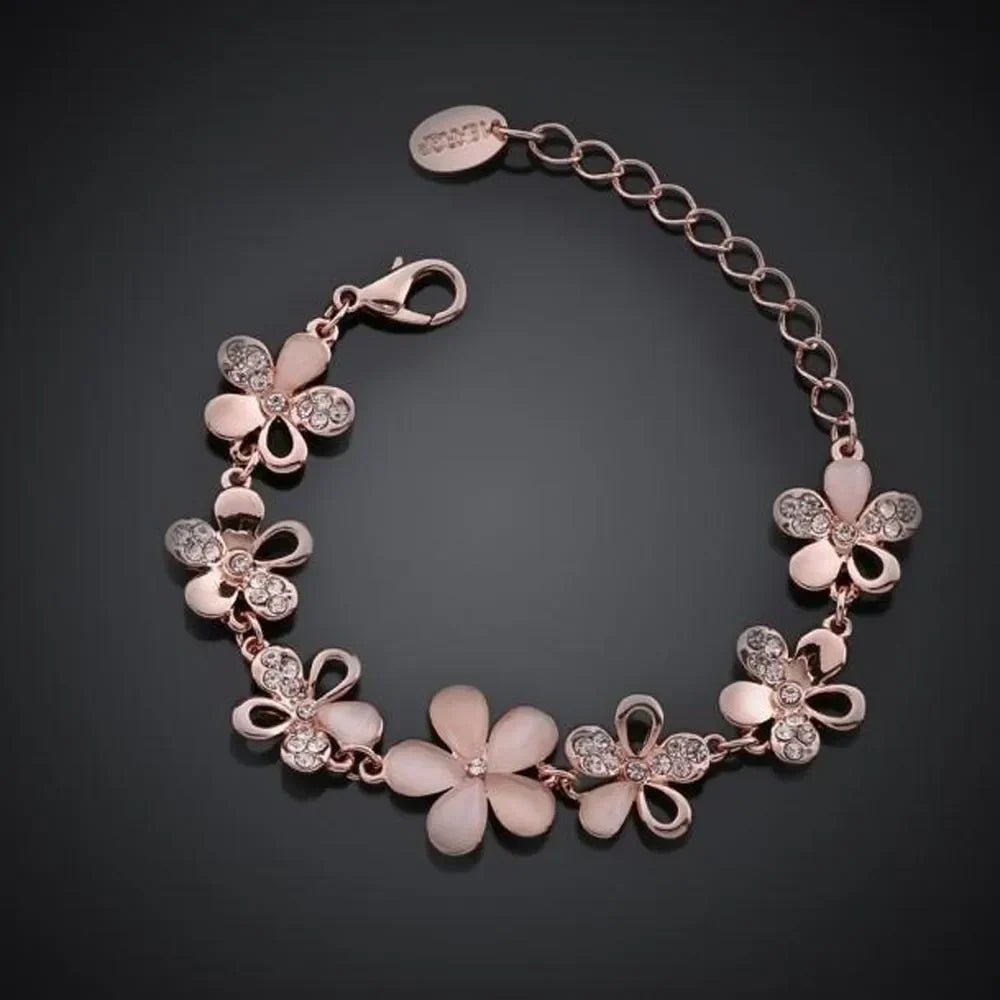 Bransoletka antyczna Rose Flower | Różowe złoto