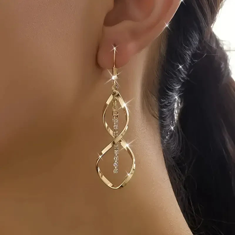 Kolczyki Sunbeam Spiral | Złoto