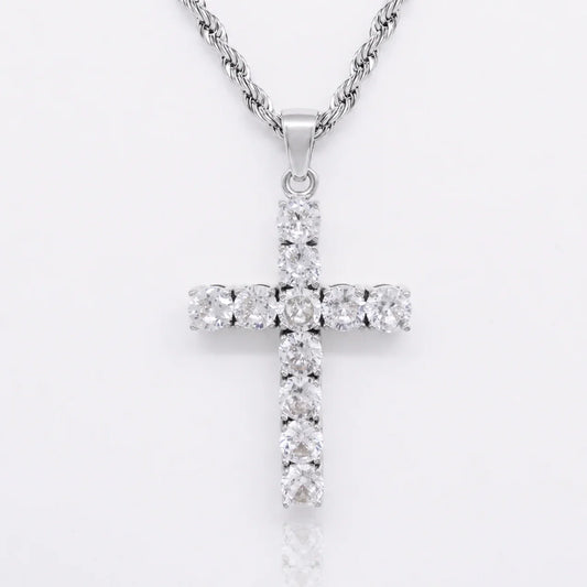 Naszyjnik Cross | Białe złoto