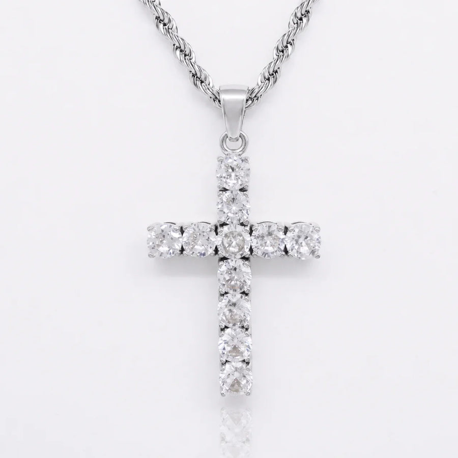 Naszyjnik Cross | Białe złoto