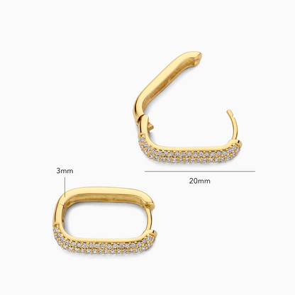 Kolczyki koła ikoniczne pave | Złoto